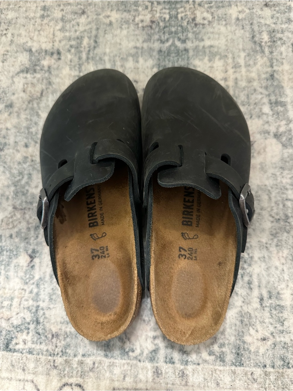 Birkenstocks Black Leather Clog with Buckle - Picture 2 of 4